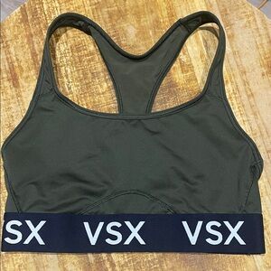 VSX Dark Green Sports Bra with Black Band size S/P